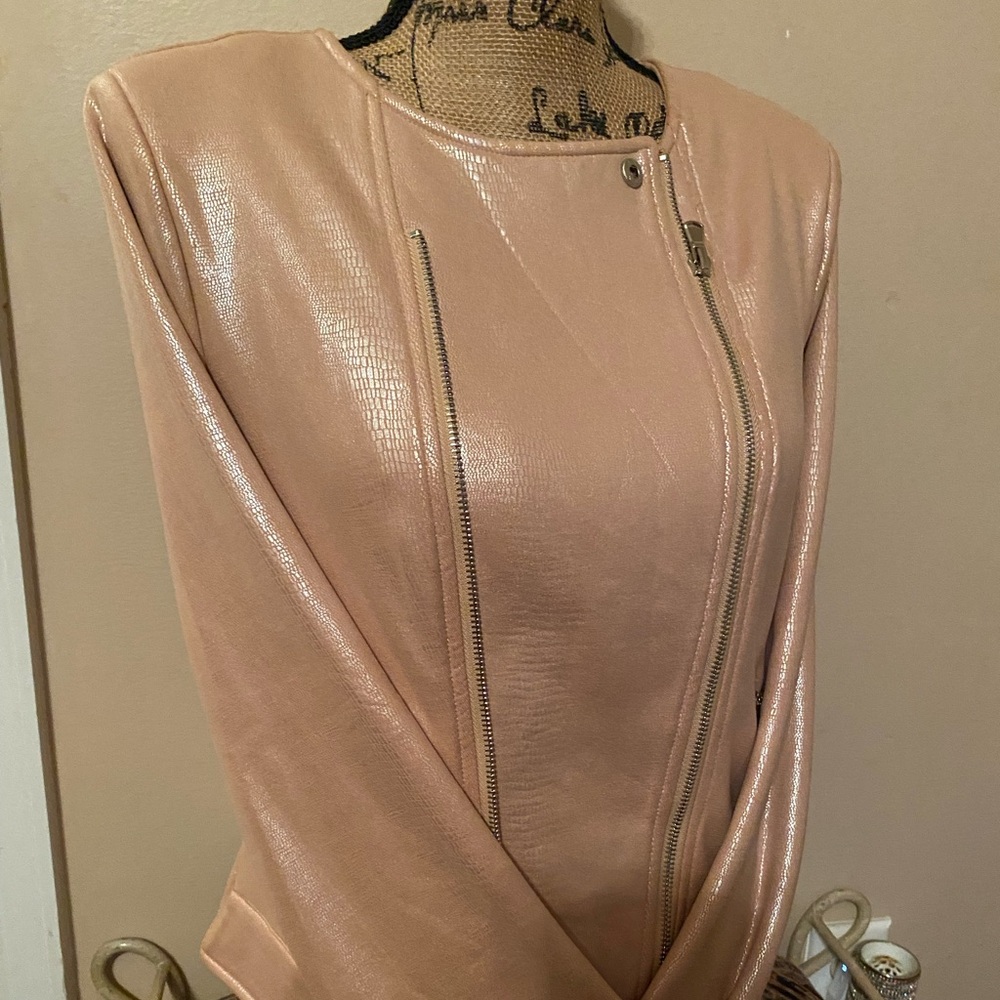 Michele Blush Leather Jacket - image 2